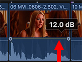 Increasing clip audio levels to +12 dB in FCP X.